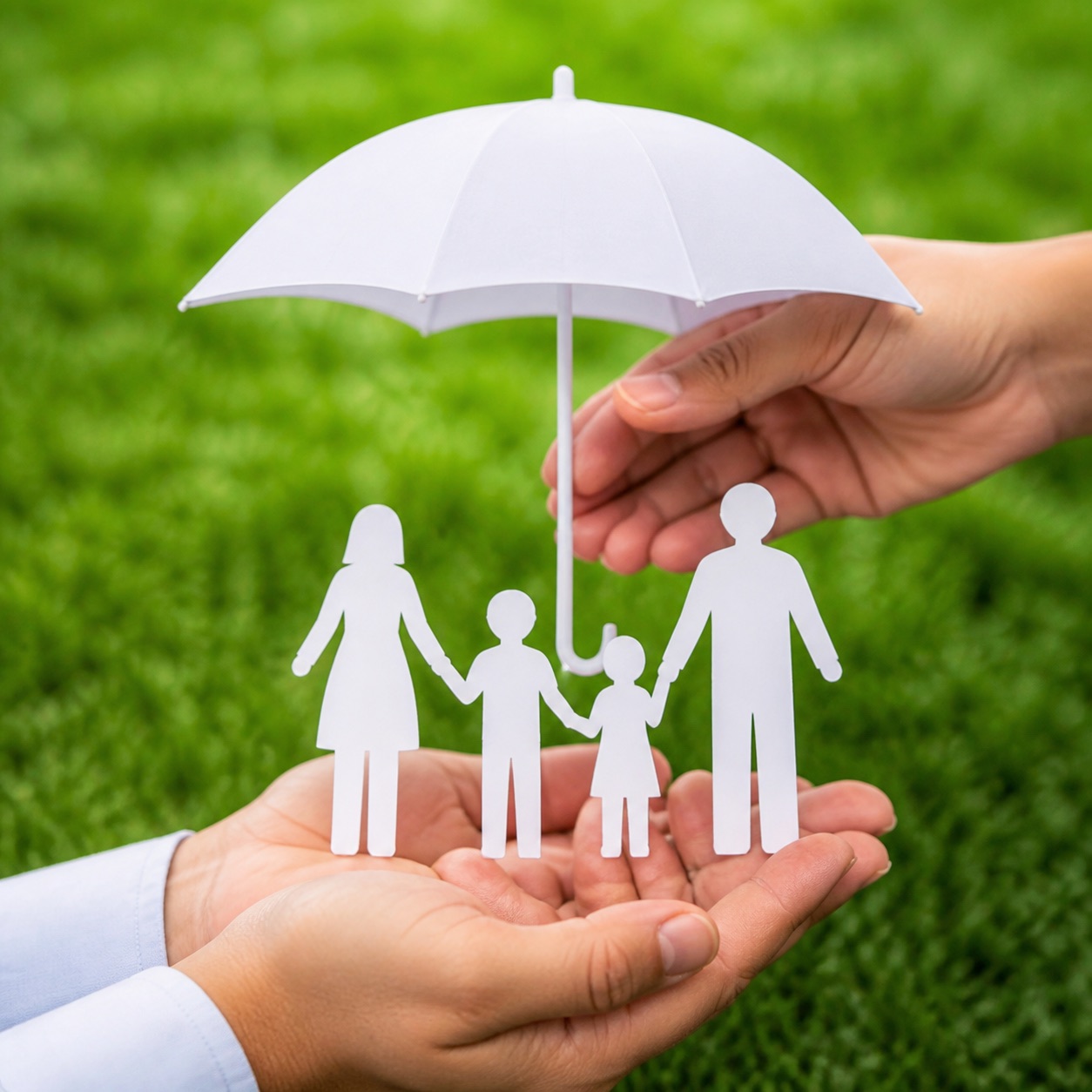 Family protected by life insurance coverage